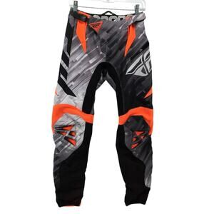 Fly Racing Kinetic Glitch Pants Sz 28 Black Orange Motorcross Dirt Bike ATV BMX
